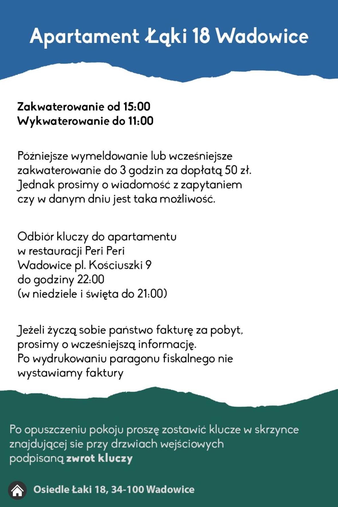 Apartament Laki18 Вадовице Екстериор снимка